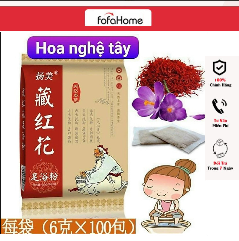 Túi 100 Gói Ngâm Chân Thảo Dược Gừng, Đương Quy, Nghệ Tay, Ngải Cứu Giúp Lưu Thông Máu, Giảm Đau Mỏi Còn Rất Nhiều Tác Dụng Tốt Cho Sức Khoẻ