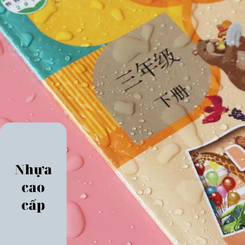 Set 10 Tờ Decal Bọc Sách Vở Trong Suốt Siêu Dai Không Thấm Nước