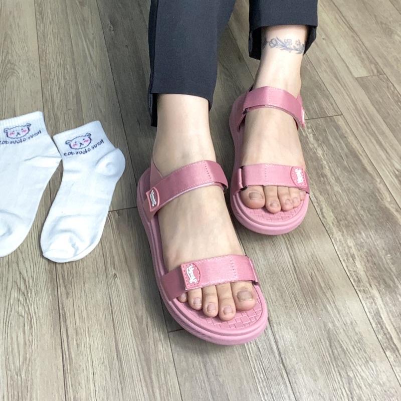 Giày Sandal Nữ Đi Học YANKI Chính Hãng Quai Ngang YK68 - Hồng