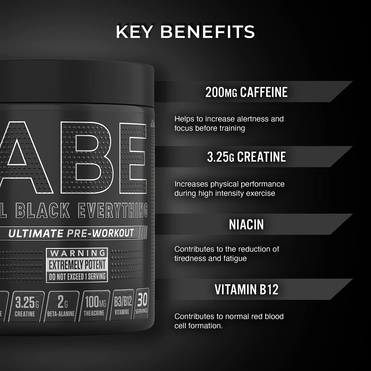 ABE PRE WORKOUT Tăng sức mạnh Applied Nutrition ABE Pre workout 30 lần dùng