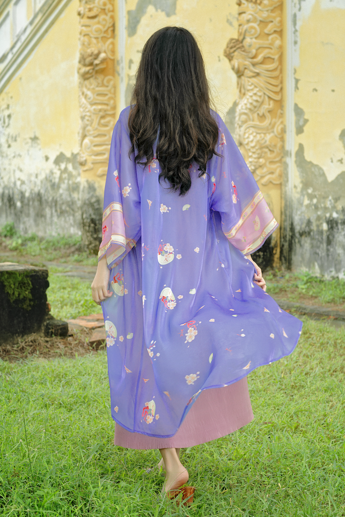 Sumire Store Áo khoác in Hoa Niên Ca - Tím