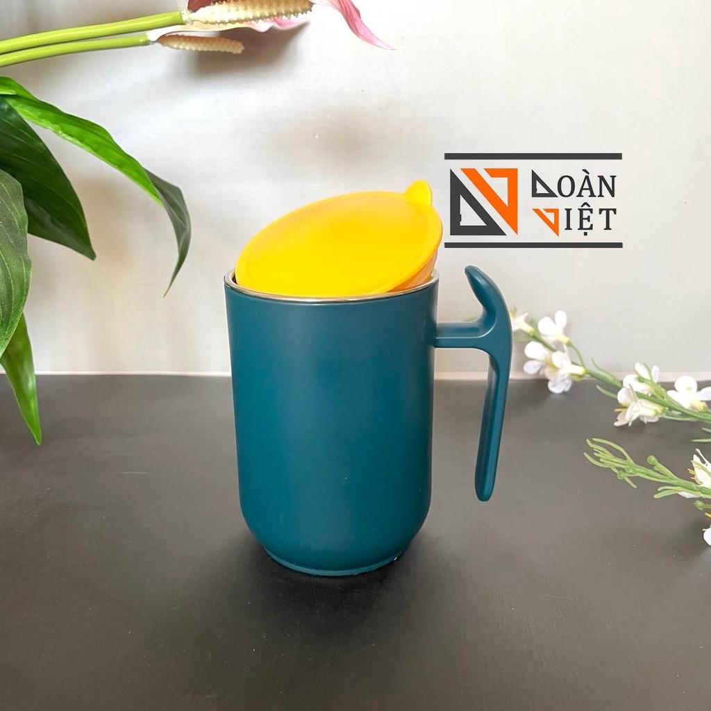 CA INOX SUS 304 CÓ NẮP- màu PASTEL sang trọng 400ml- CỐC UỐNG NƯỚC, TÁCH uống trà, cà phê - kiểu dáng hiện đại