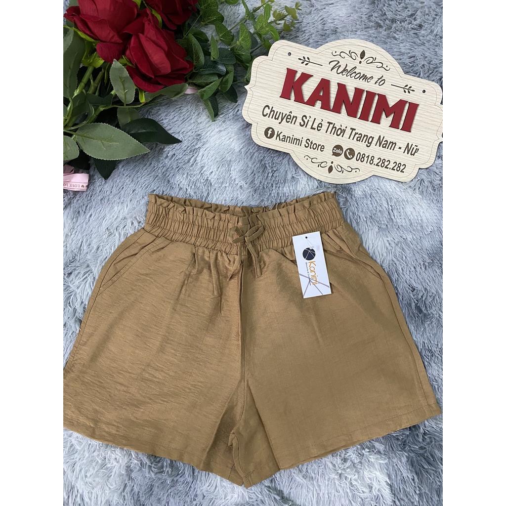 Quần short nữ kanimi,quần đùi đũi LẠNH nữ chất đũi siêu mát Hot nhất.