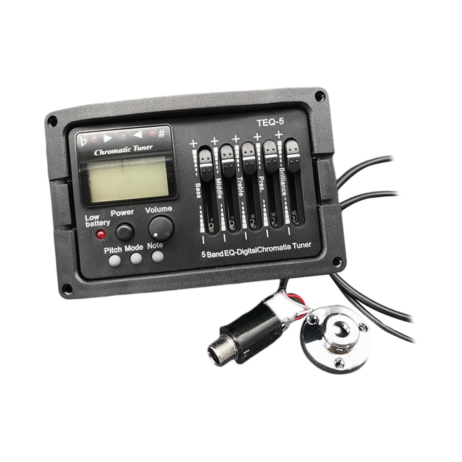 Digital 5 Band Chromatic Tuner Acoustic Guitar Amplifier