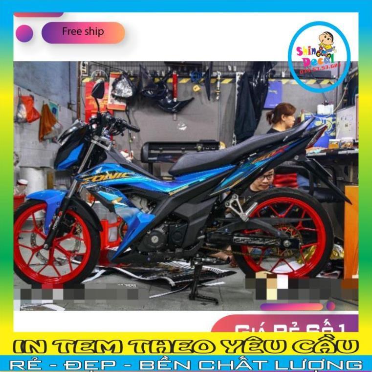 Tem rời sonic 150 xanh