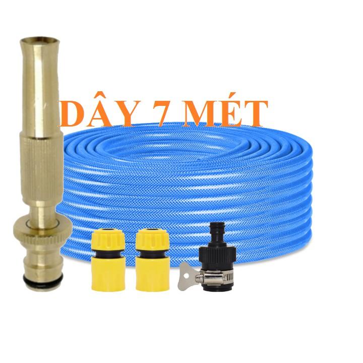 ️ Bộ dây vòi xịt nước rửa xe, tưới cây . tăng áp 3 lần, loại 7m, 10m 206587 cút sập