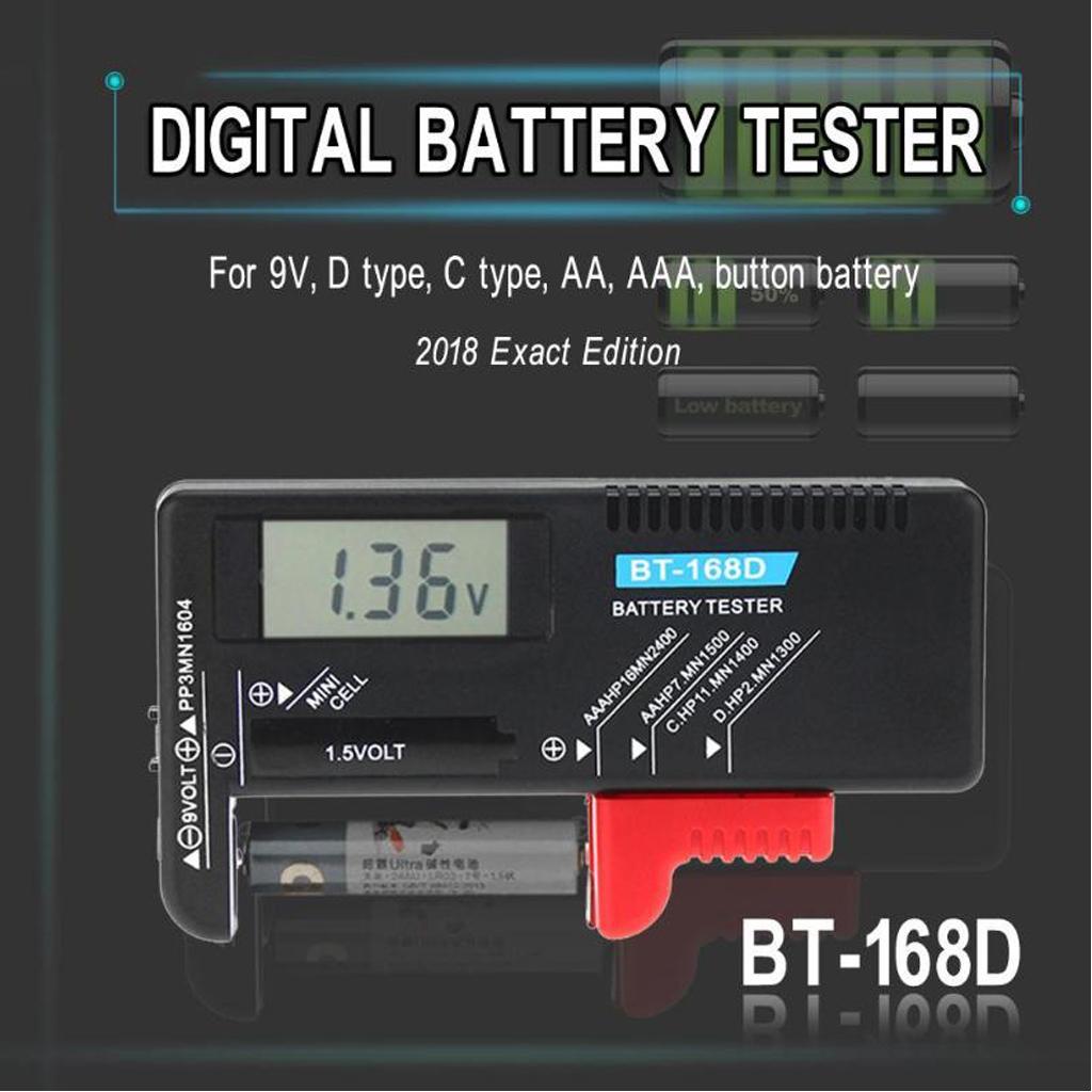 LCD Battery Tester Battery Checker Tester for AA AAA C .5V 9V Battery