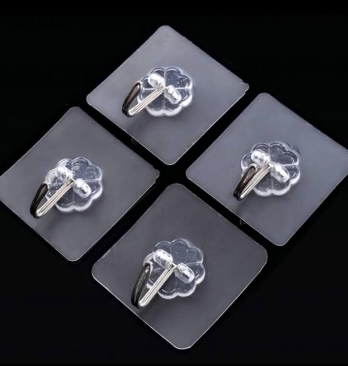 JF Com bo 10 chiếc MÓC DÁN TƯỜNG Treo Đồ TRONG SUỐT - Móc Dính Cường Lực Thần Thánh Siêu Dính Đa Năng