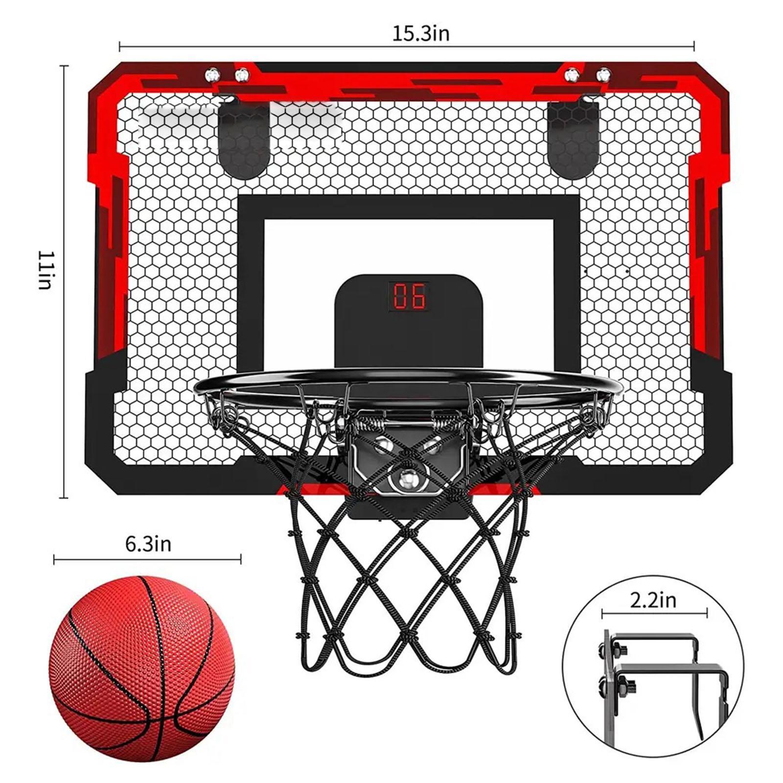 Mini Basketball Hoop Set Wall Mounted Portable Toy Door Game for Kids Adults