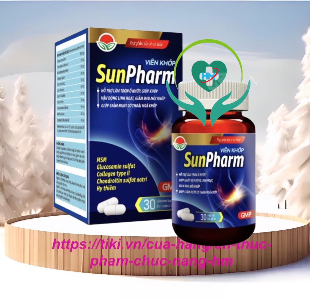 Viên khớp Sunpharm Sunway, hộp 30v, cải thiện vận động của hệ xương khớp