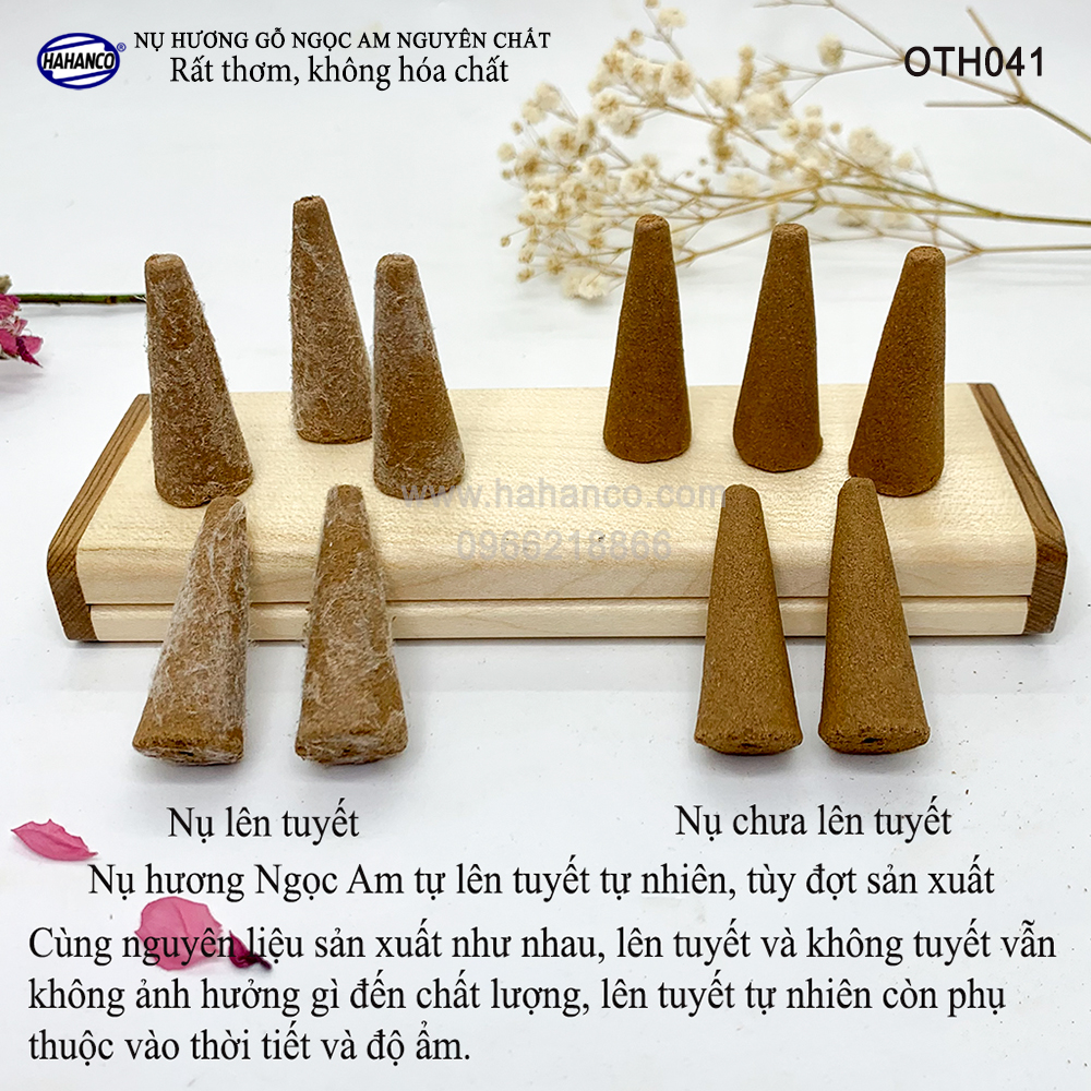 Nhang nụ siêu sạch gỗ Ngọc Am lên tuyết - hương thơm lan tỏa (OTH041) Xông trầm phong thủy, Xua đuổi tà khí tai ương - giúp thư giãn tĩnh tâm, an yên