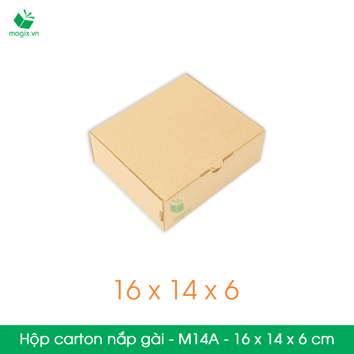 M14A - 16x14x6 cm - 25 Thùng hộp carton nắp gài đóng hàng