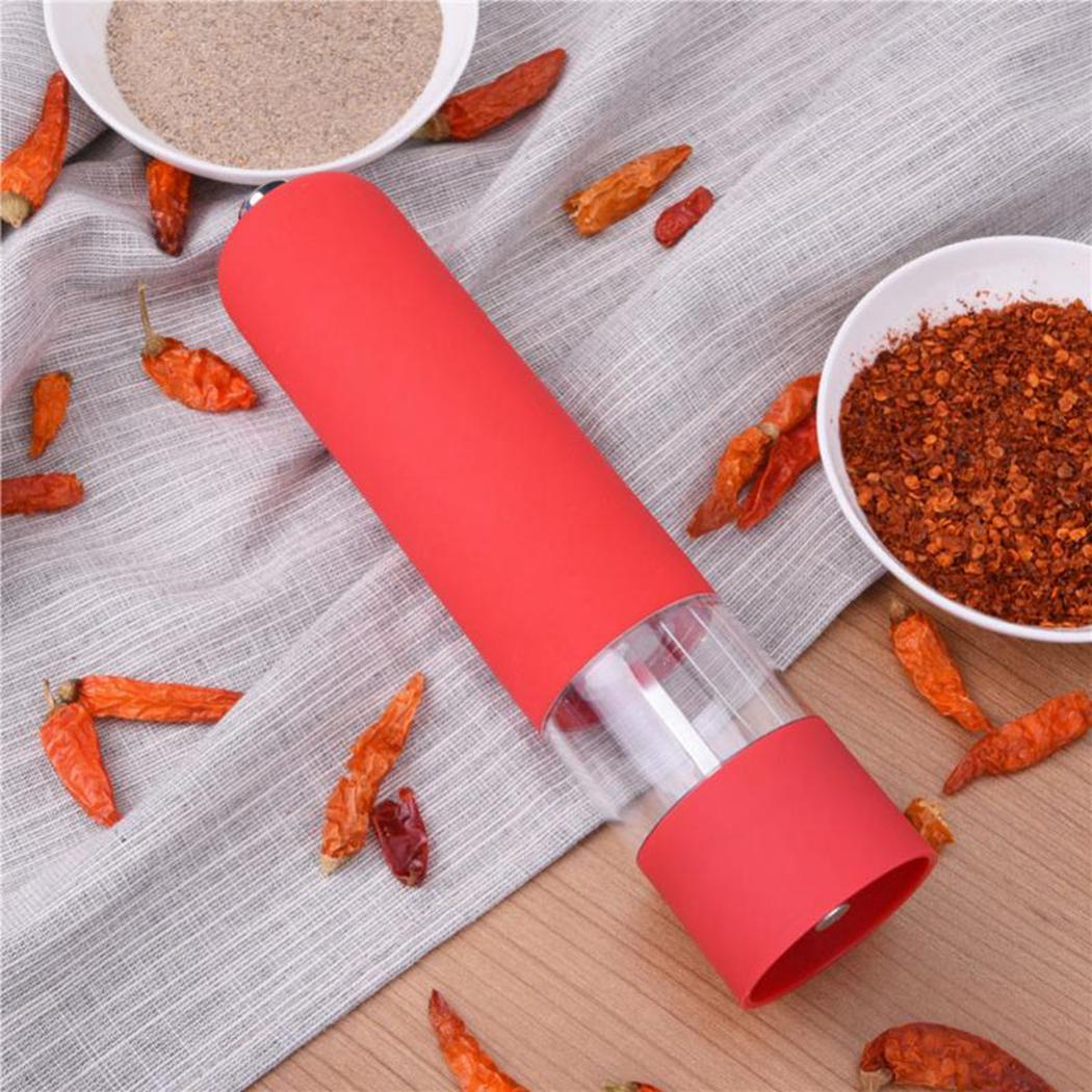 Tự Động Muối Tiêu Bộ Máy Mài Điện Nhựa Gốm Cối Xay Cho Thảo Mộc Tiêu Gia Vị Có Thể Điều Chỉnh Bếp Mài Tiện Ích