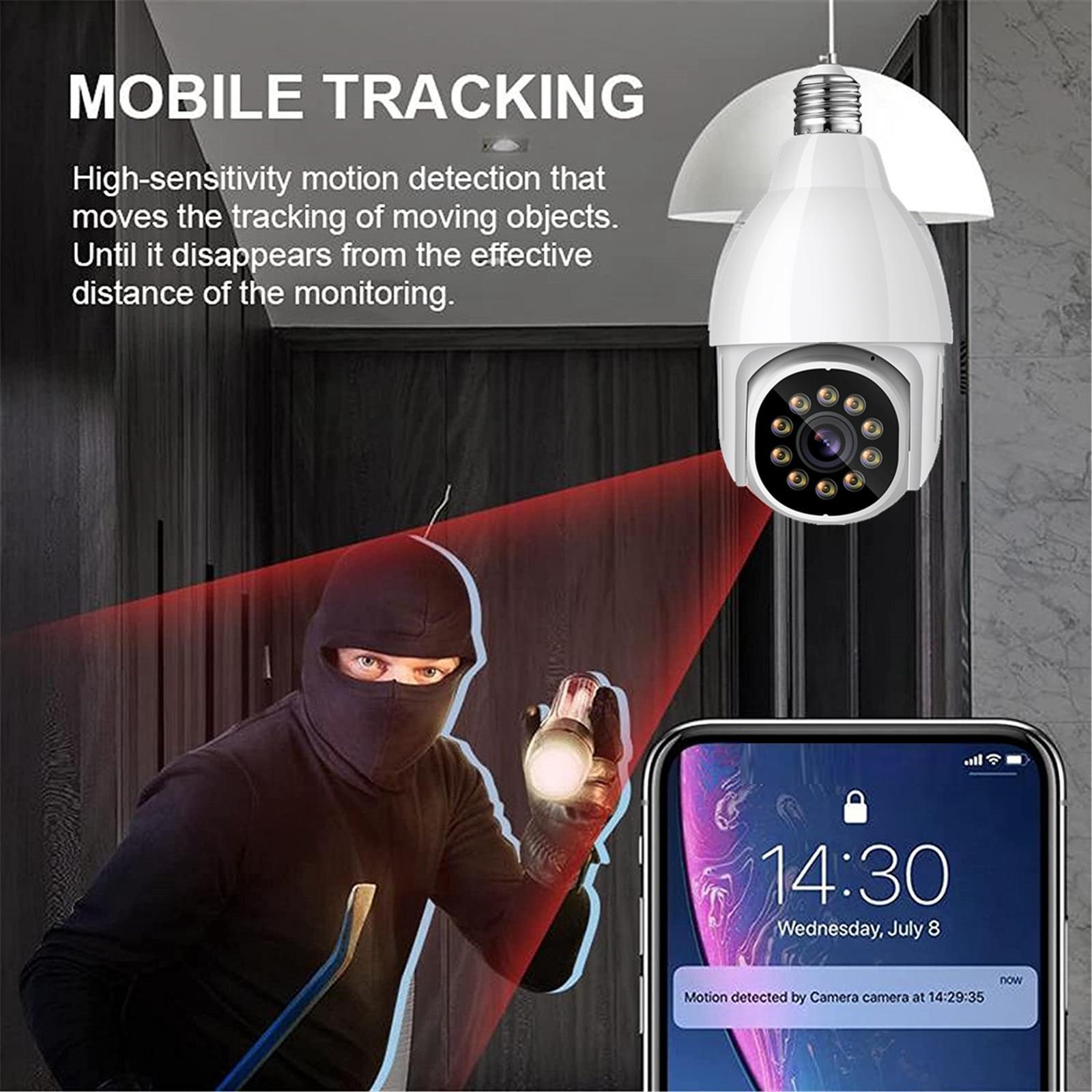 Bulb Shape 2MP E27 WiFi Wireless  Camera IP Camera for