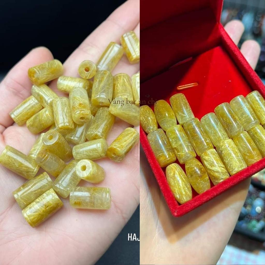 Lu thống tóc vàng mix vòng tay - chất trong - tóc dày - sợi đều - không ruồi, trang sức Anchi