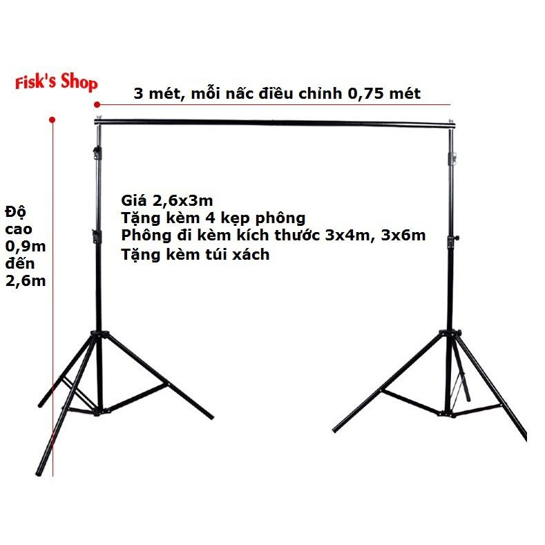 Bộ giá treo phông 2,6x3m