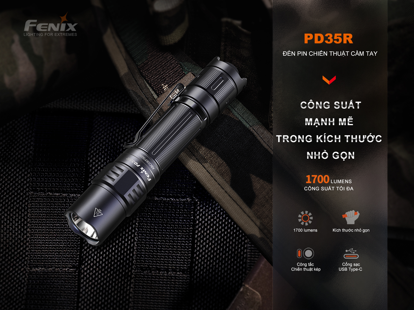 Đèn Pin cầm tay Fenix PD35R