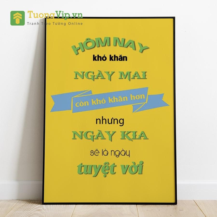 Tranh Canvas  - Tranh Treo Tường Slogan Tạo Động Lực 7 - Tặng Kèm Đinh Đóng Tường Không Cần Khoan