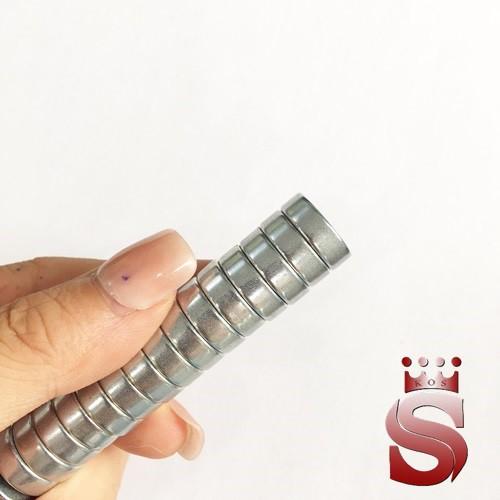 Nam châm trắng kích thước 15x5mm mạ kẽm