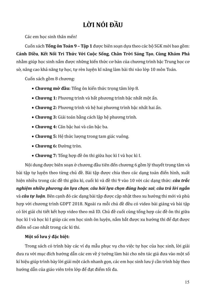 Sách - Tổng Ôn Toán 9 - Tập 1 (Tái Bản 2025)