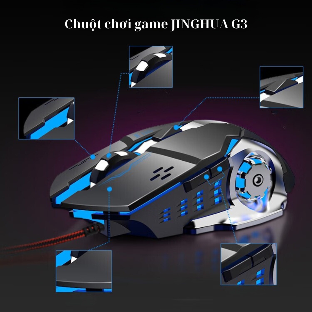 Chuột Gaming Máy Tính Có Dây SEASY G3, Độ Nhạy Cao, 6 Nút Bấm, Đèn LED Hiển Thị, Phù Hợp Cho Game Thủ Và Văn Phòng- Hàng Chính Hãng