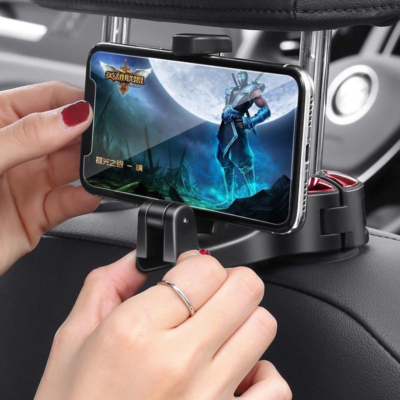 Móc treo điện thoại gắn sau ghế ô tô đa năng