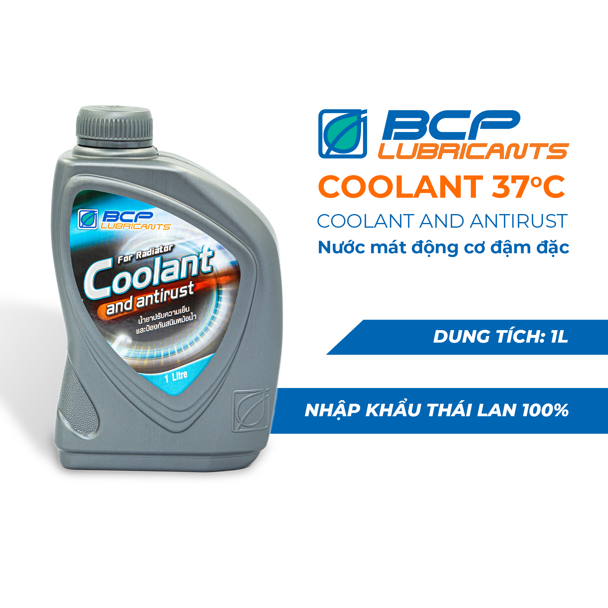 Nước Làm Mát Động Cơ Xe Máy - Ô Tô BCP Coolant And Antirust 1L - Nhập Khẩu Thái Lan