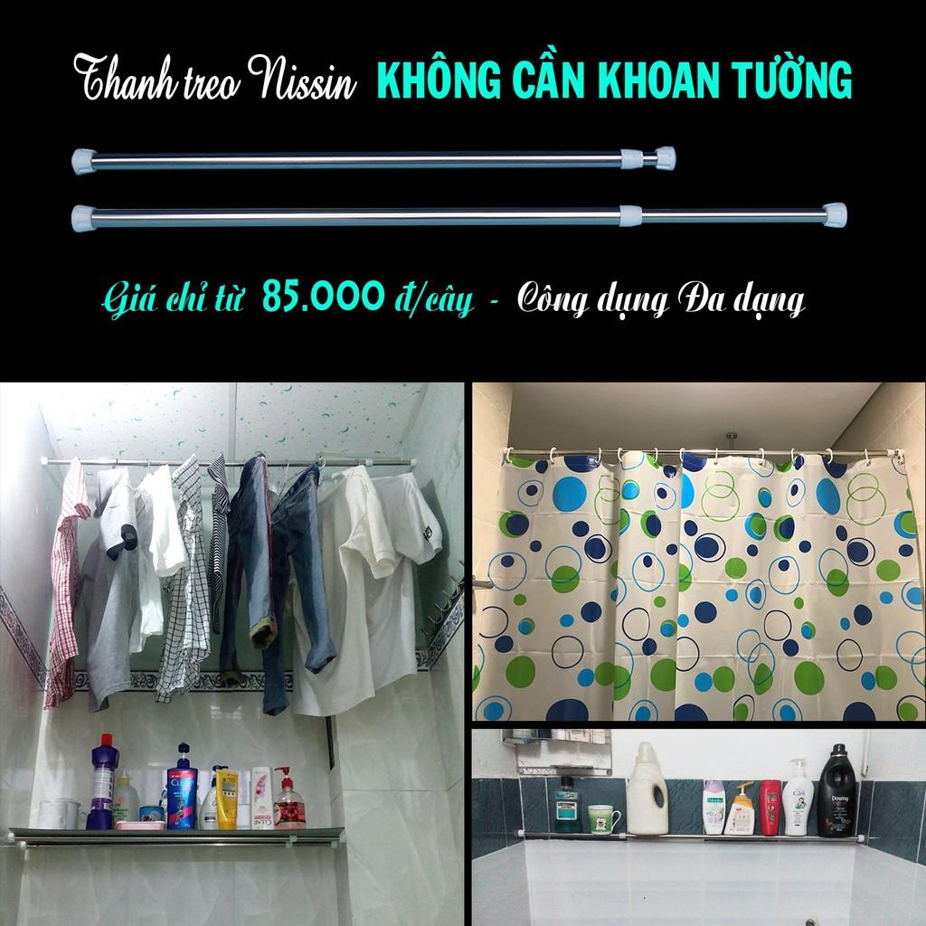 Loại Ngắn nhiều size - Thanh treo thông minh Nissin KHÔNG CẦN KHOAN TƯỜNG, cây treo đa năng Nissin