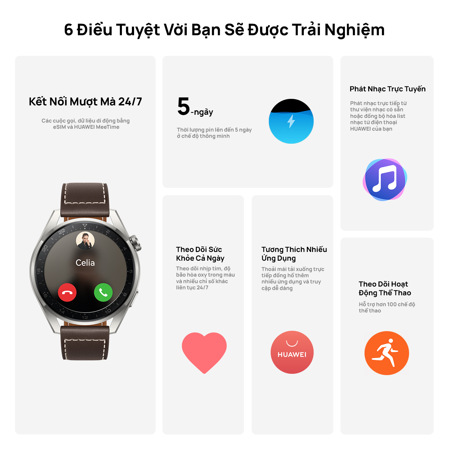 Đồng Hồ Thông Minh HUAWEI WATCH 3 Pro | Gọi Thoại Bằng eSIM | Theo Dõi Sức Khỏe Cả Ngày | Thời Lượng Pin Lên Đến 5 Ngày | Hàng Chính Hãng