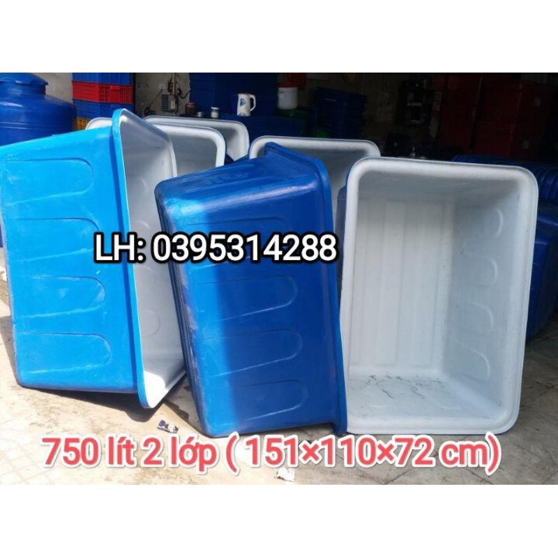 Thùng chữ nhật nuôi cá 750 lít