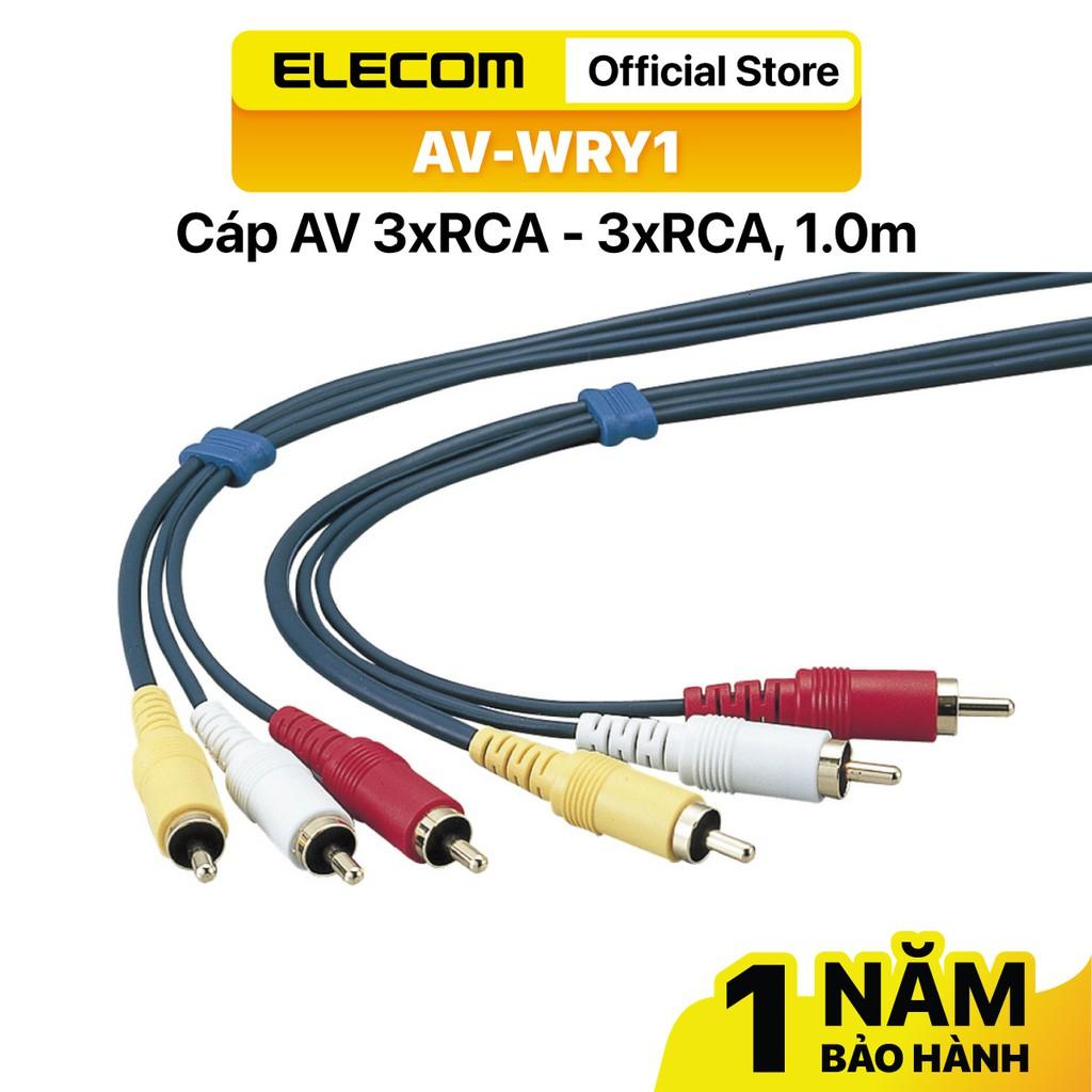 Cáp AV 3xRCA - 3xRCA, 1.0m ELECOM AV-WRY nhiều kích thước - Hàng chính hãng