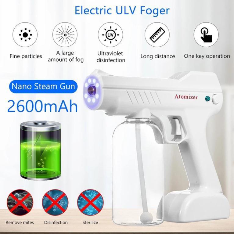 Máy phun khử khuẩn cầm tay atomizer hàng cao cấp loại 1 lõi đồng,bình chứa 800ml ,8 led công nghệ nano