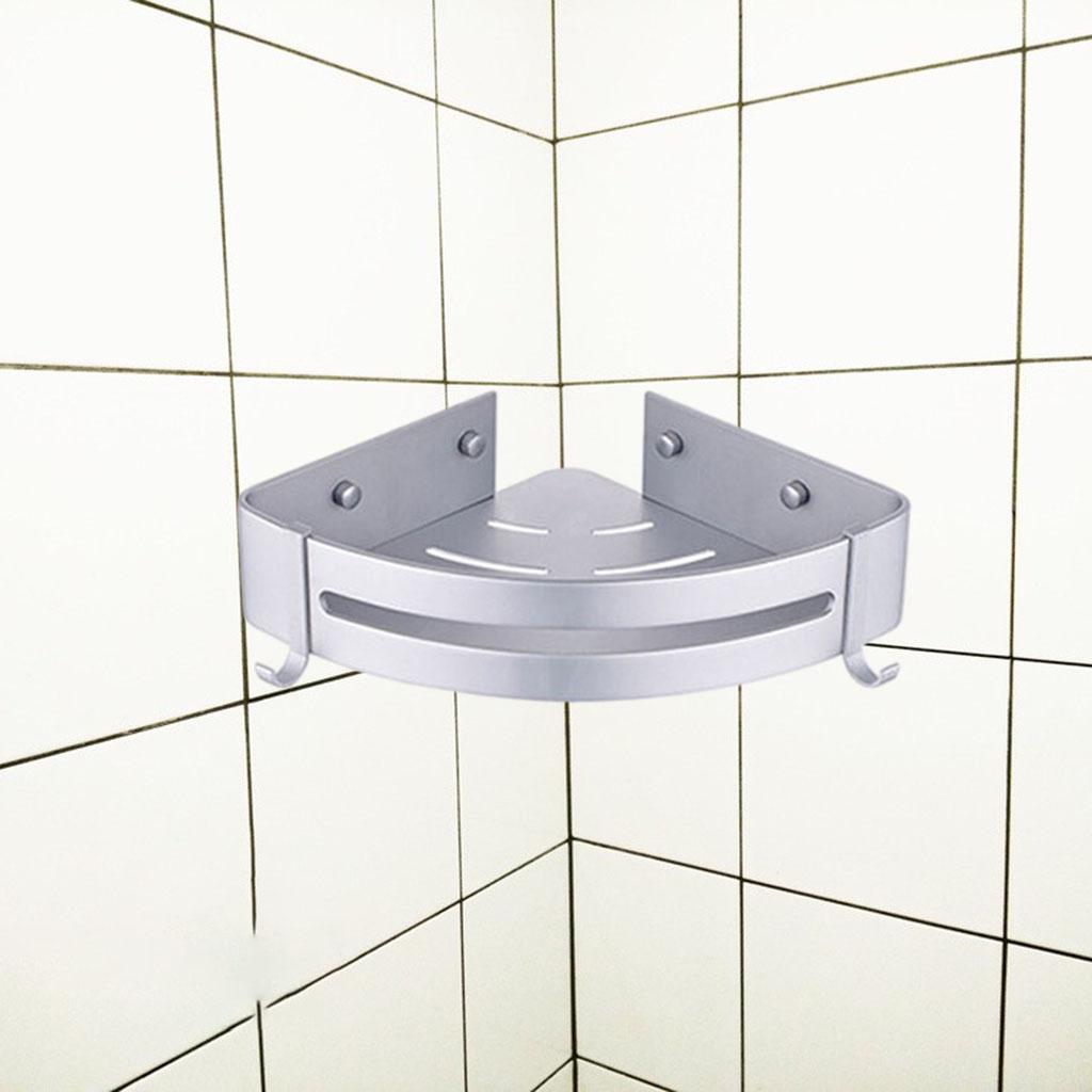 Bathroom Shelf Shower Wall Mounted Corner Basket  Storage Triangle