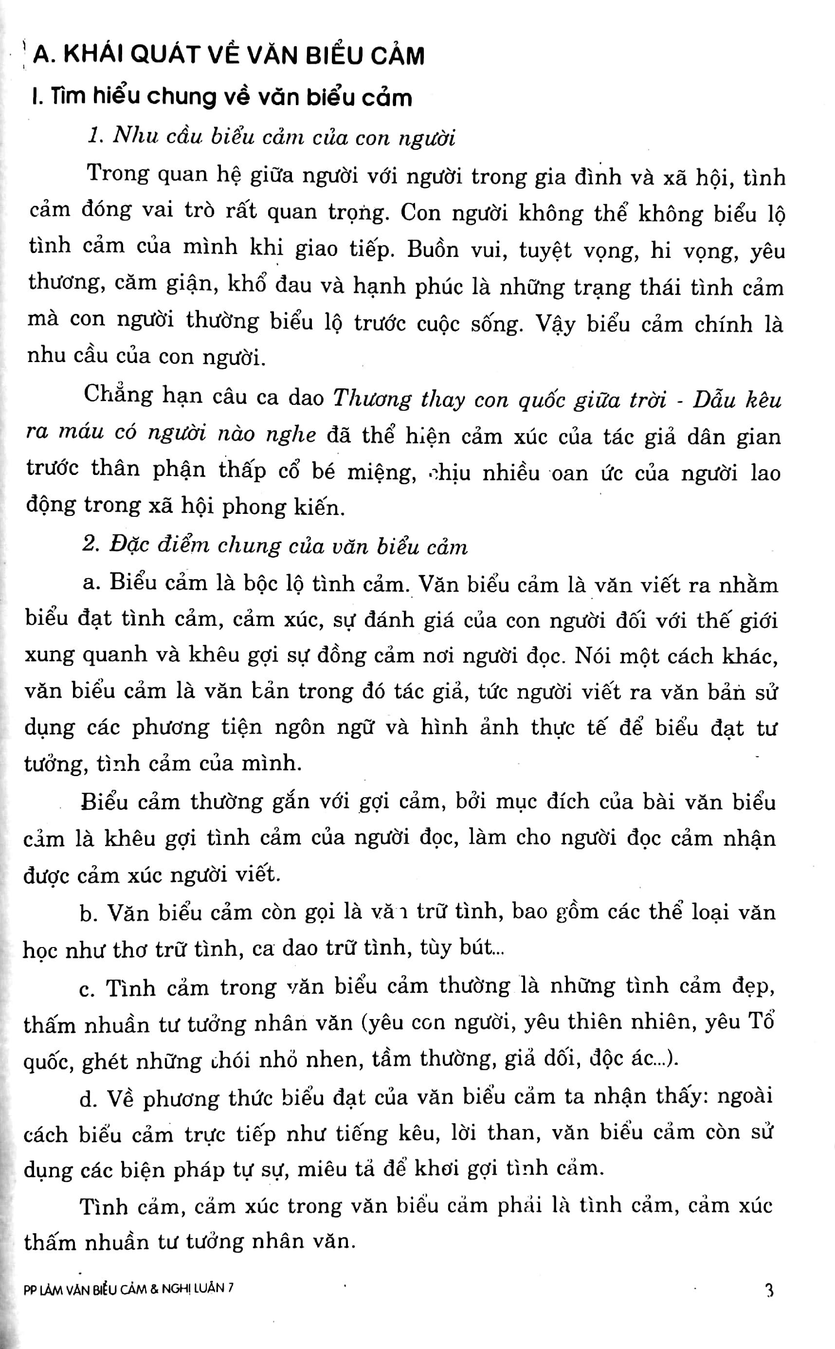 Phương Pháp Làm Văn Biểu Cảm Và Nghị Luận Lớp 7