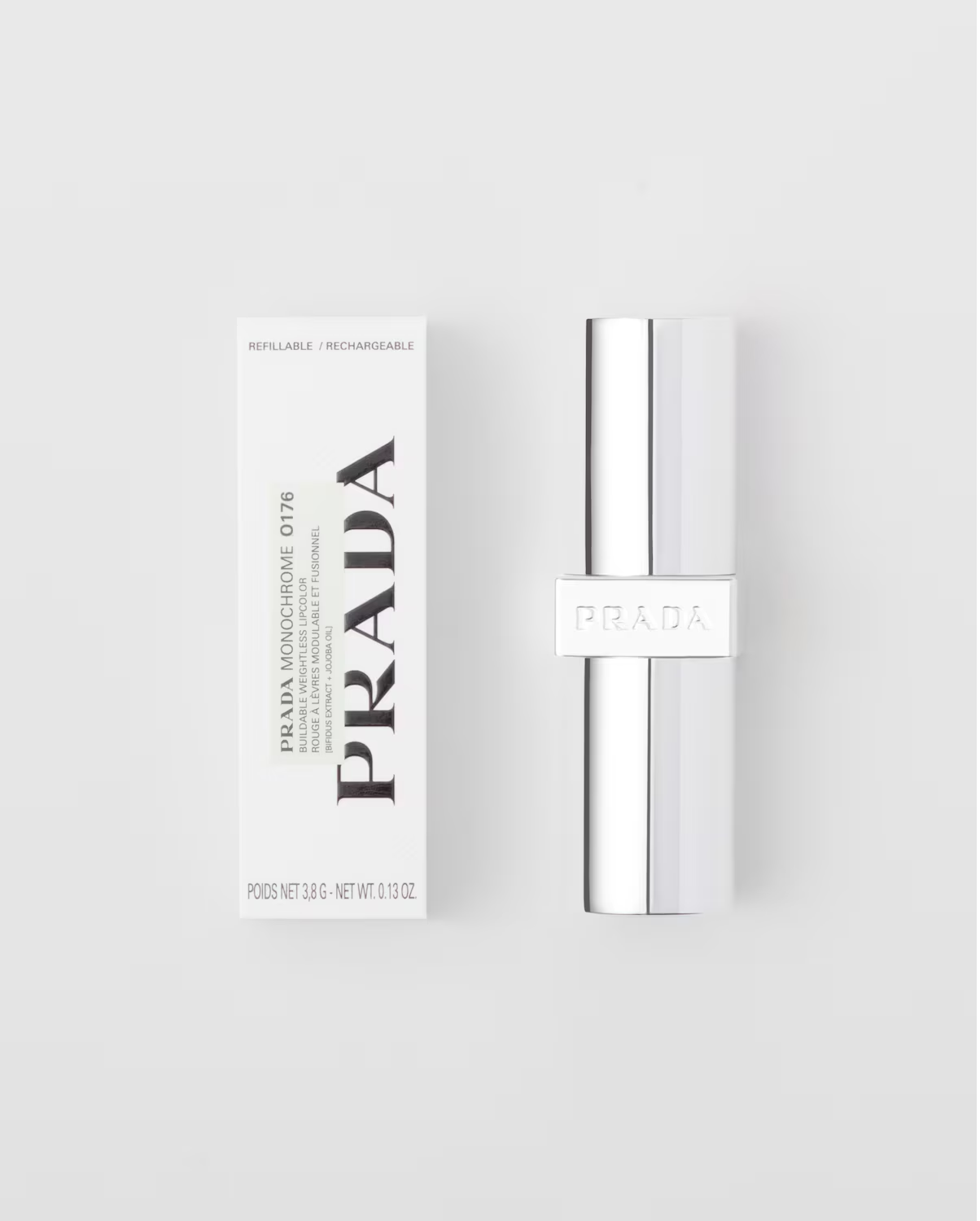 Son màu Prada Monochrome Buildable Weightless Lipcolor O176_NACARAT 3.8gr