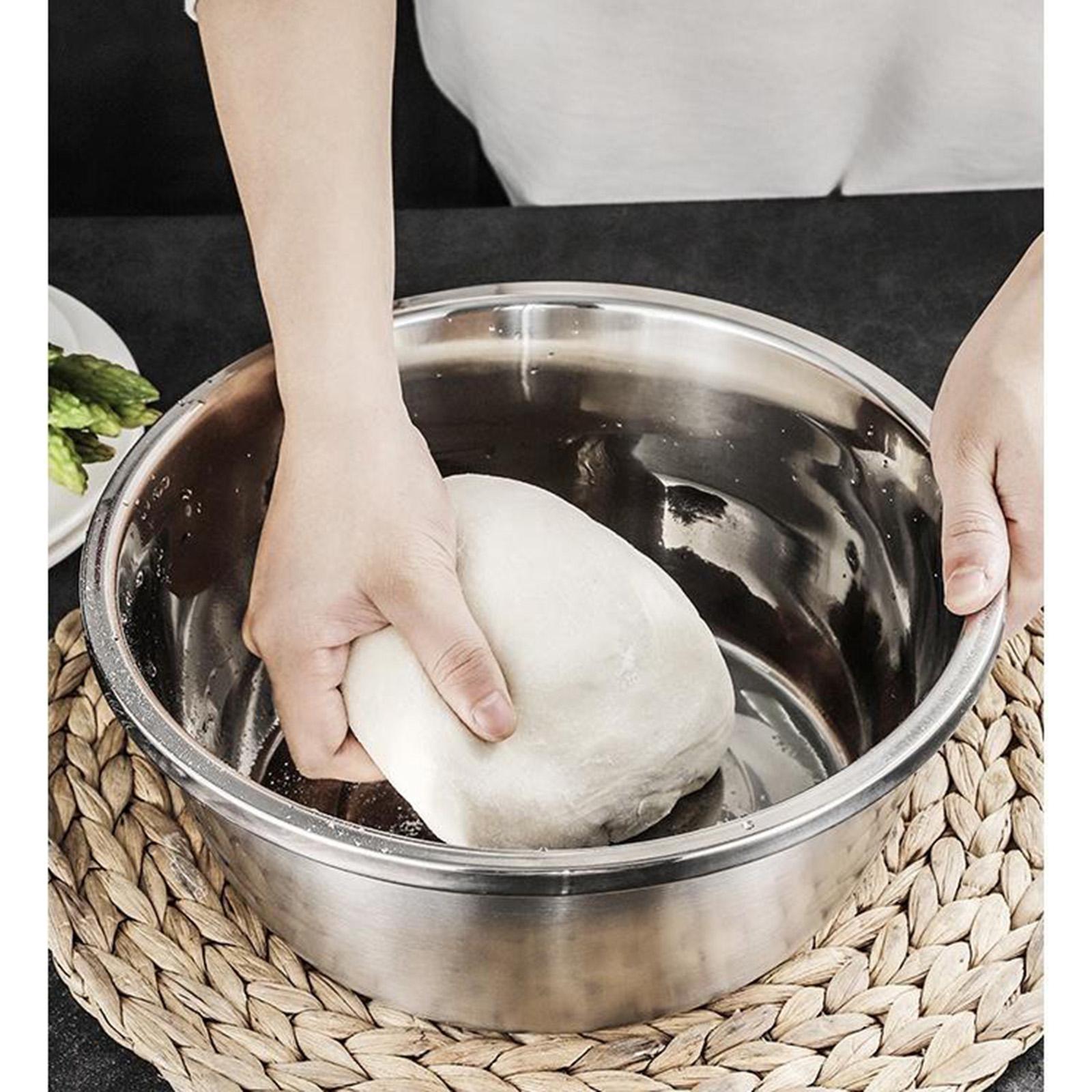 2 Set Stainless Steel Basin Kitchen Colander Grater Salad Maker Bowl