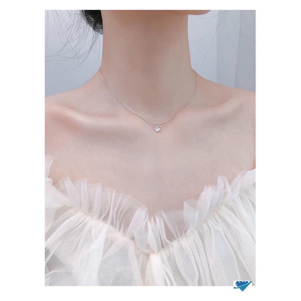 BỘ TRANG SỨC DÂY CHUYỀN BÔNG TAI GẮN HẠT CAO CẤP