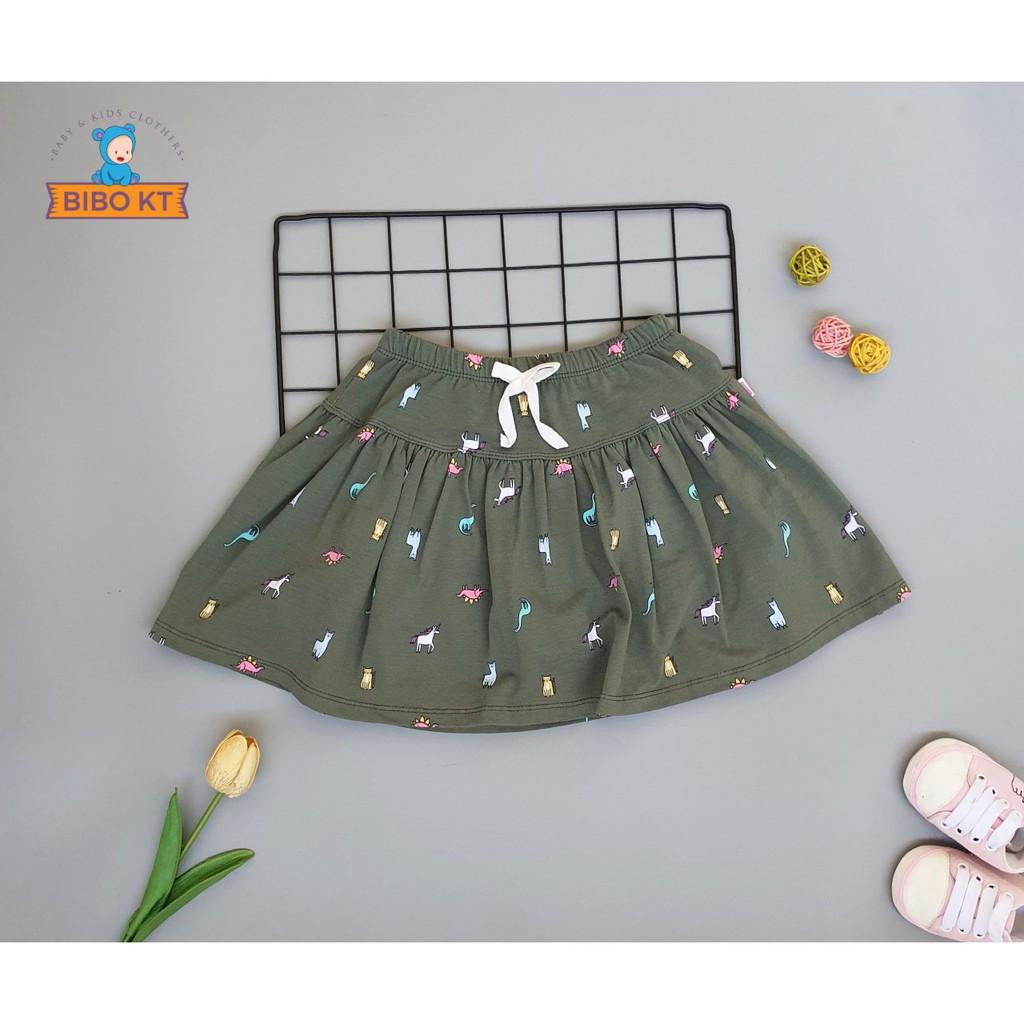 Chân váy cotton kèm quần đùi cotton kín đáo thoáng mát cho bé gái size 9-13