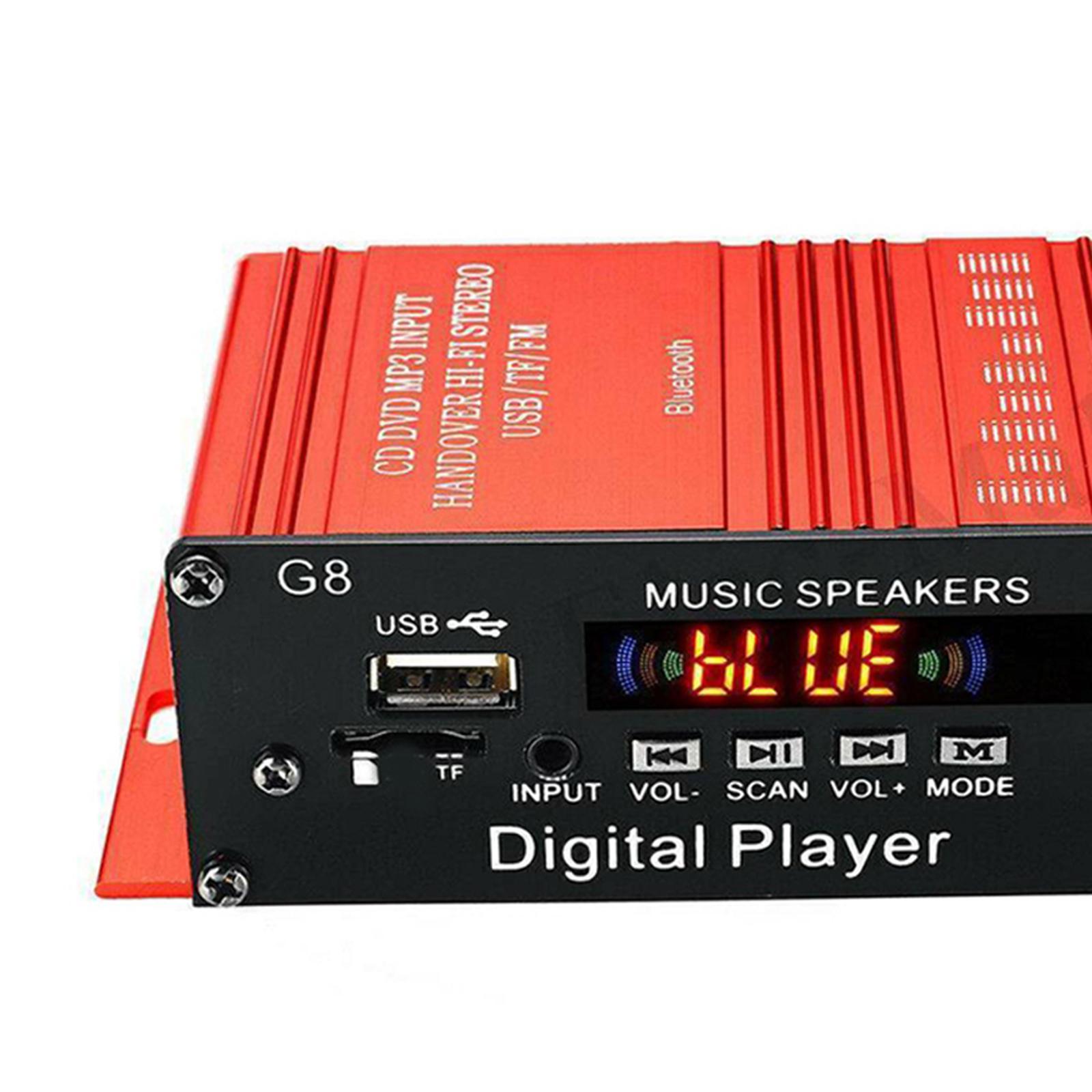 2x G8 200W Bluetooth Audio 2 Channel Amplifier Hi-Fi Integrated Amp 2.0 CH