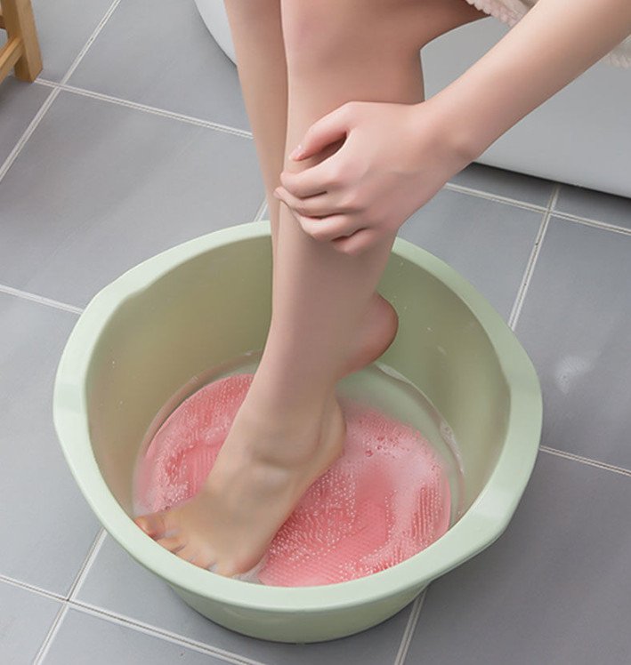 Tấm Silicon chà lưng massage lưng, massage chân