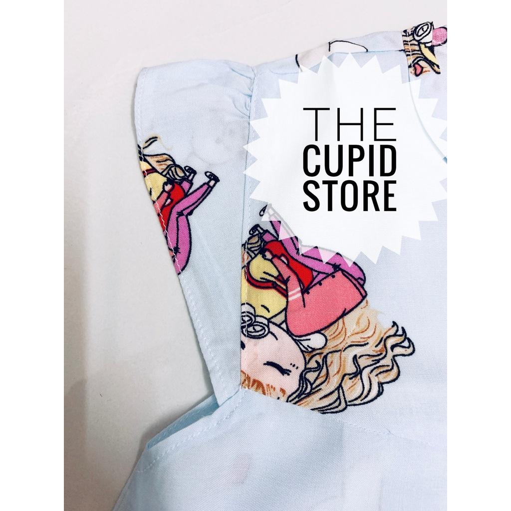 Đồ bộ chất liệu tole lanh 2 da loại 1 cho bé gái từ 7-10 kg - The Cupid Store