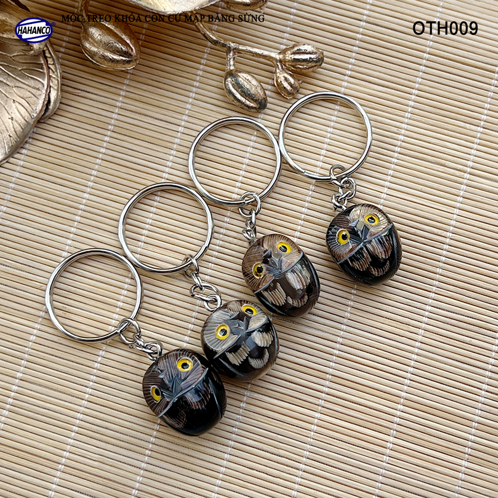 Móc Khóa Sừng Hình Cú Mập Mũm Mĩm Hình Dáng Đáng Yêu HAHANCO - OTH009