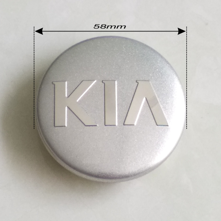 01 chiếc Logo chụp mâm, ốp lazang bánh xe ô tô Kia đường kính 58mm
