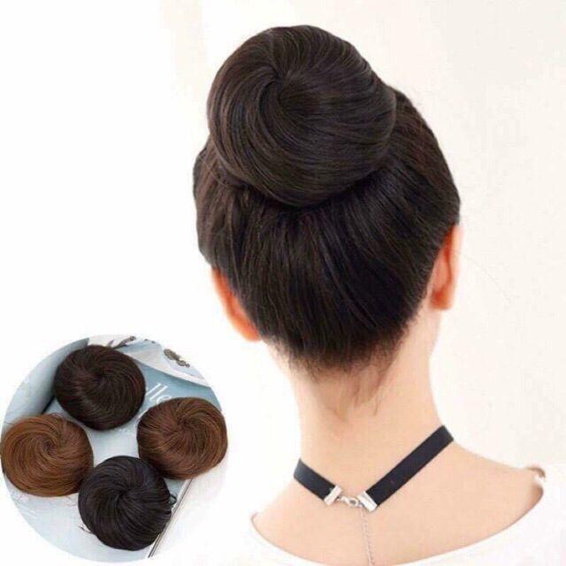 Tóc giả búi tròn    tóc giả búi tròn tư nhiên