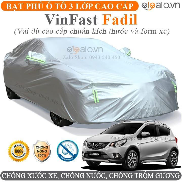 Bạt che phủ xe ô tô VinFast Fadil vải dù 3 lớp CAO CẤP BPXOT - OTOALO