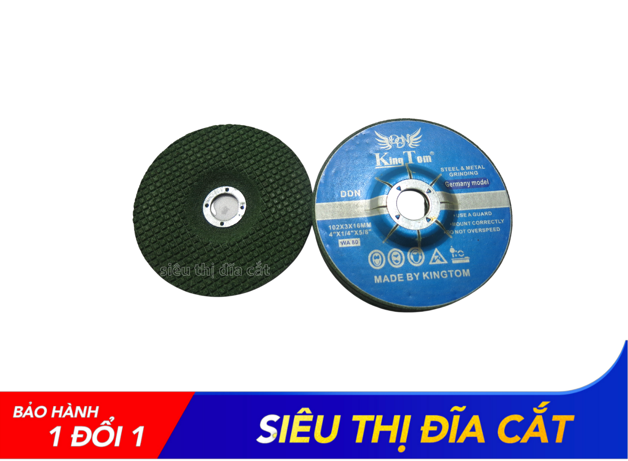 Phíp Mài Hoa Cương KingTom - Số 80 - Lẻ 10 Viên - Mài Sắc Bén - Êm Tay