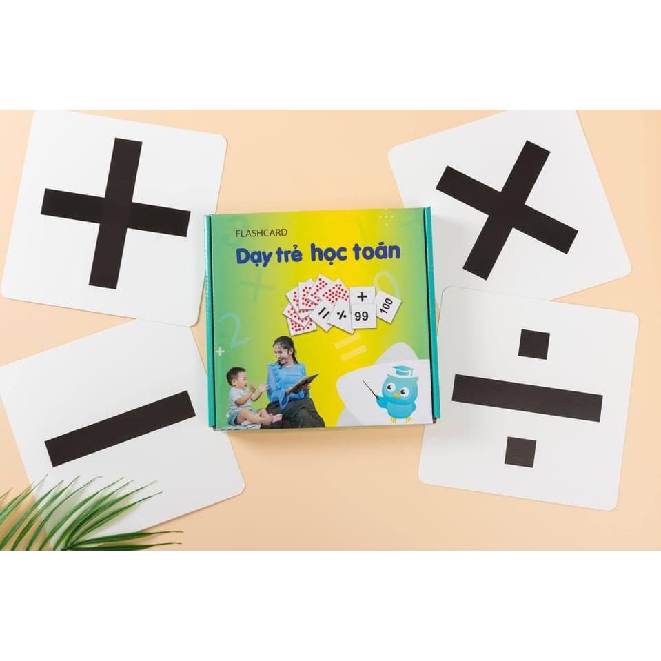 Thẻ flashcard học toán thông minh cho bé chuẩn glenn doman 59 thẻ giúp bé btư duy logic