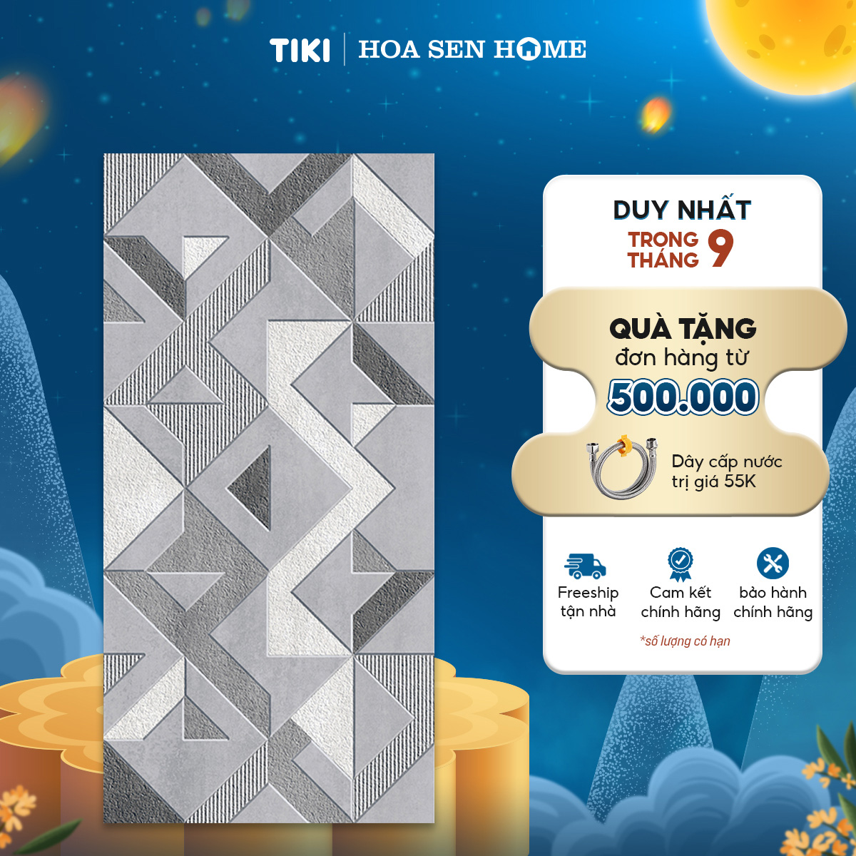 Gạch men ốp tường LUSTRA INCEF0300600021D1 phủ men phủ Nano chống xước, chống thấm tốt, độ dày 9mm, kích thước 300mmx600mm, thùng 6 viên - Hàng chính hãng