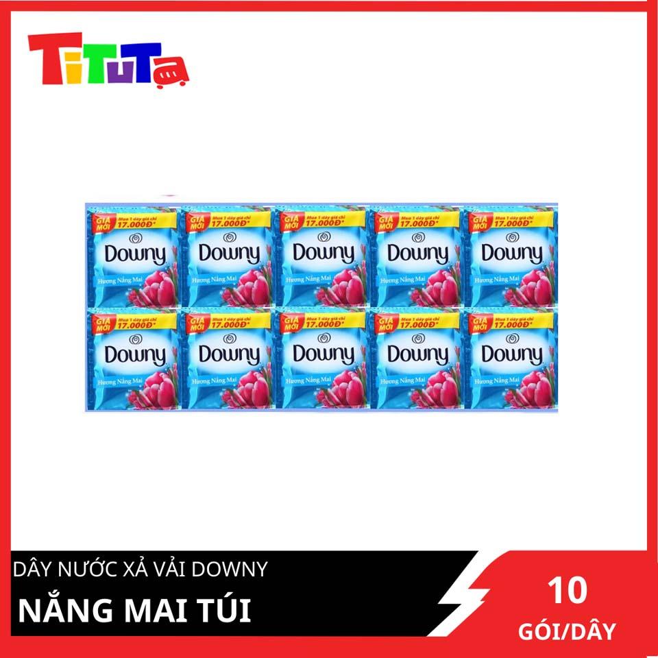 Nước xả vải Downy Nắng mai Dây 10 gói