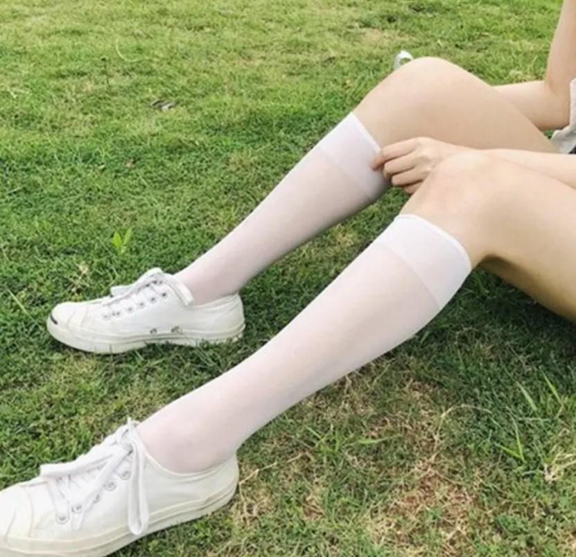 Tất, vớ mỏng ngang bắp, dưới gối, ngang đùi (30cm-42cm-52cm) thoáng mát dành cho mùa hè, thu cosplay Gợi Cảm Cho Nữ Có ảnh thật women - 42cm (dưới gối)